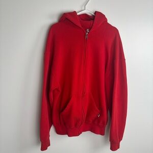 Vtg Russell Athletic Vibrant Red Hoodie made in Mexico hoodie y2k
